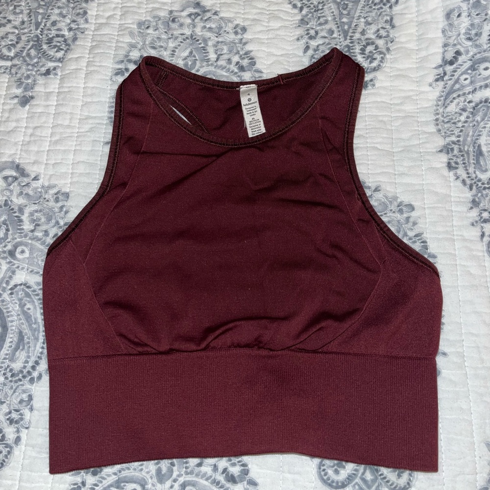 Lululemon Athletica Dark Red Sports Bra
